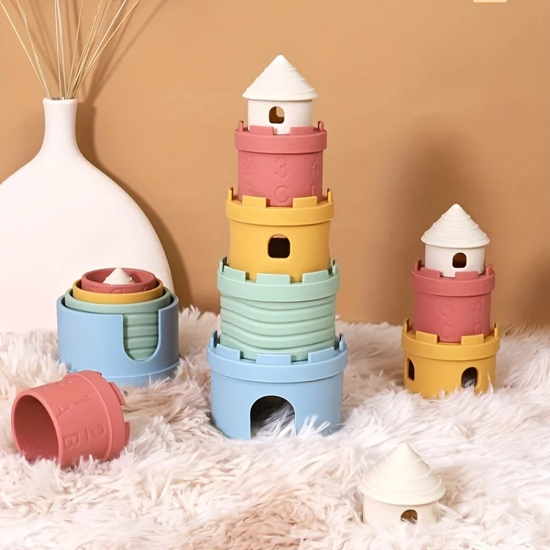 Brinquedo Educativo - Copos Empilháveis de Silicone - Image 9